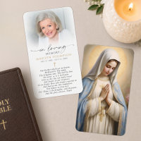 Religious Virgin Mary The Lord's Prayer Card