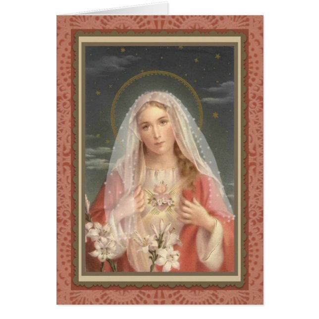 Religious Virgin Mother Mary Catholic Vintage (Front)
