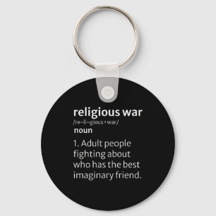 Religious War Dictionary Sarcastic Definition Funn Key Ring