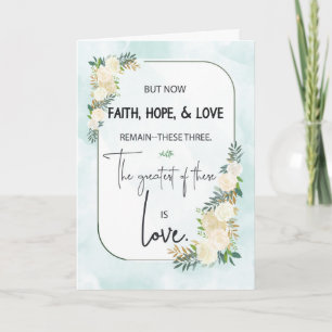 Religious Wedding Anniversary Faith Hope and Love Card
