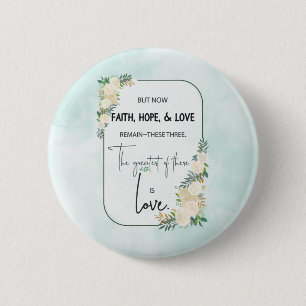 Religious Wedding Anniversary Faith Hope Love 6 Cm Round Badge