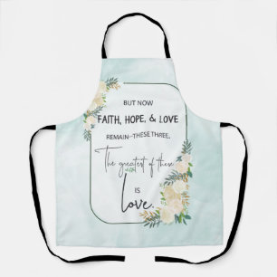 Religious Wedding Anniversary Faith Hope Love Apron