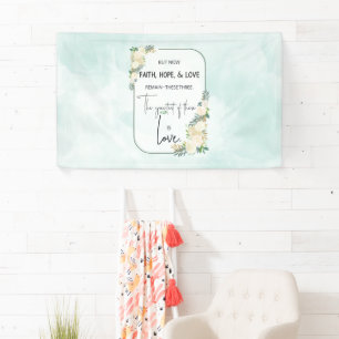 Religious Wedding Anniversary Faith Hope Love Banner