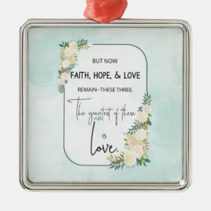 Religious Wedding Anniversary Faith Hope Love Metal Tree Decoration