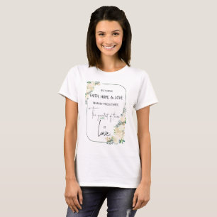 Religious Wedding Anniversary Faith Hope Love T-Shirt
