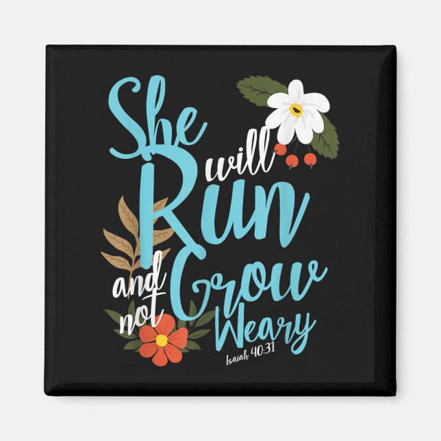 Religious Women Girls That They Run Verse Isaiah 4 Magnet (Front)