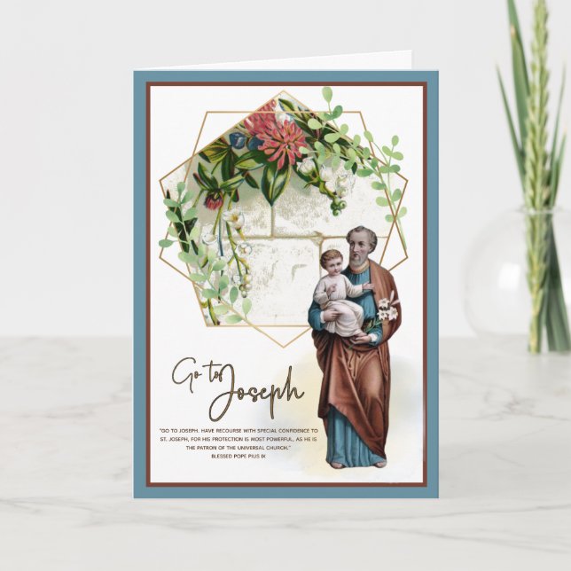 Religious Year of St. Joseph Child Jesus Catholic Card (Front)