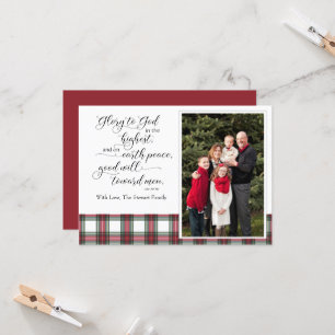 Religous Christmas Photo Card Luke Bible Verse