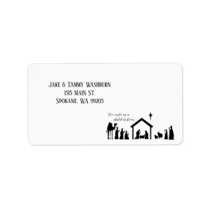 Religous Nativity Address Labels