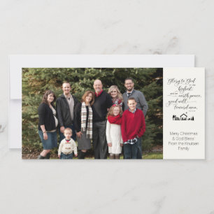 Religous Photo Christmas Card with KJV Verse