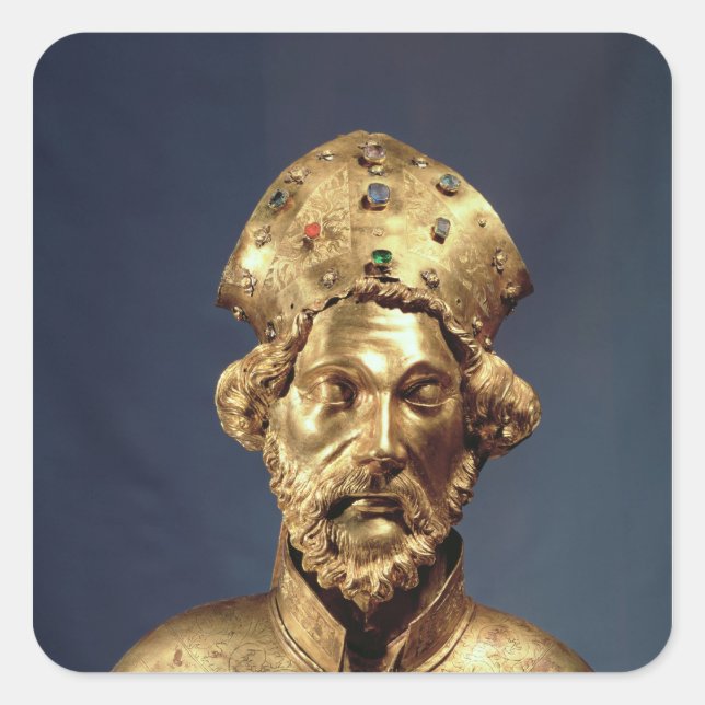 Reliquary bust of St. John Cassian Square Sticker (Front)