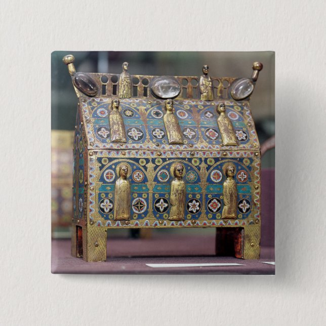 Reliquary Chasse, Limoges, c.1200-50 15 Cm Square Badge (Front)