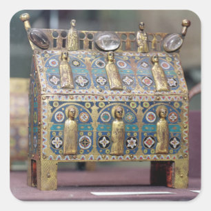 Reliquary Chasse, Limoges, c.1200-50 Square Sticker