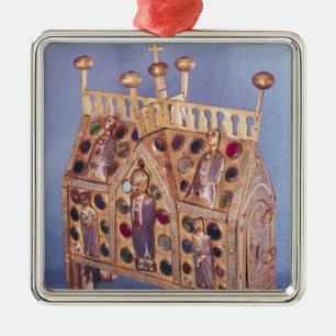 Reliquary chest in the form of a house, Limousin Metal Tree Decoration