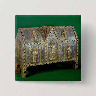 Reliquary chest of St. Calminius, Limoges 15 Cm Square Badge