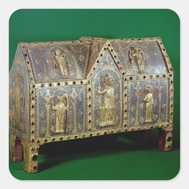 Reliquary chest of St. Calminius, Limoges Square Sticker (Front)