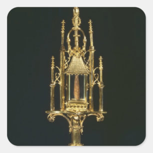 Reliquary Monstrance with piece of cross Square Sticker