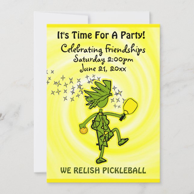 Relish Picklball Party Invitation (Front)