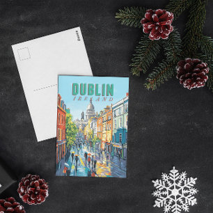 Relive Dublin's Charm with this Vintage Travel Postcard