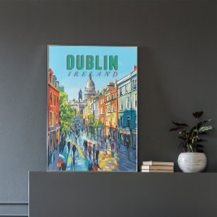 Relive Dublin's Charm with this Vintage Travel Poster