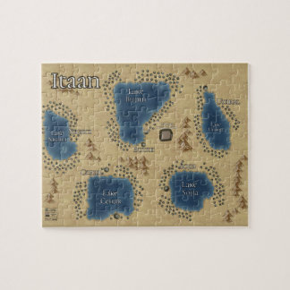 Relkili Sun Itaan Map Cover Art Jigsaw Puzzle
