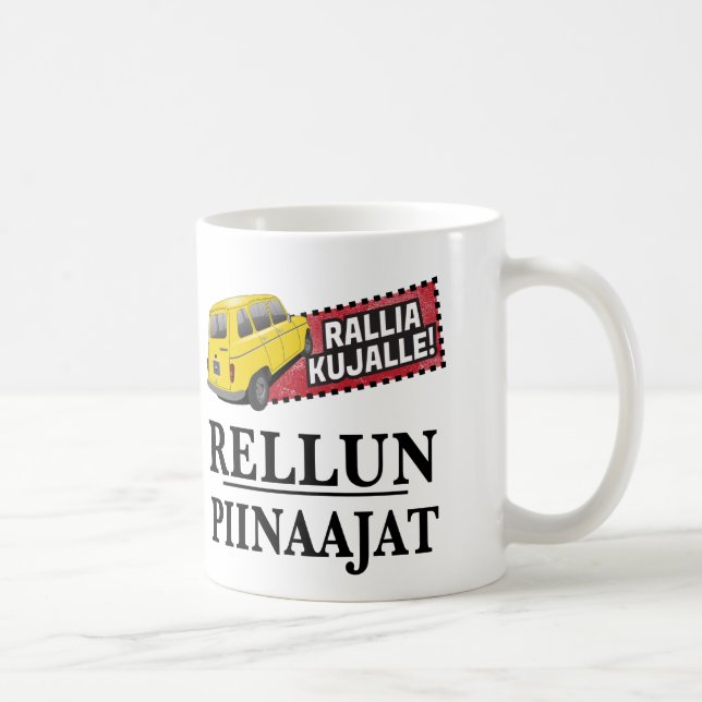 Rellun piinaajien sananmuunnos huumoria, muki coffee mug (Right)