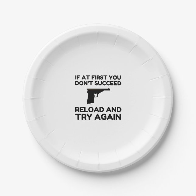 Reload Gun Paper Plate (Front)
