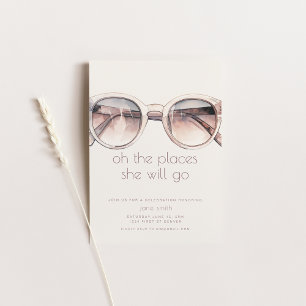 Relocation Party Invitation Template with Sunglass