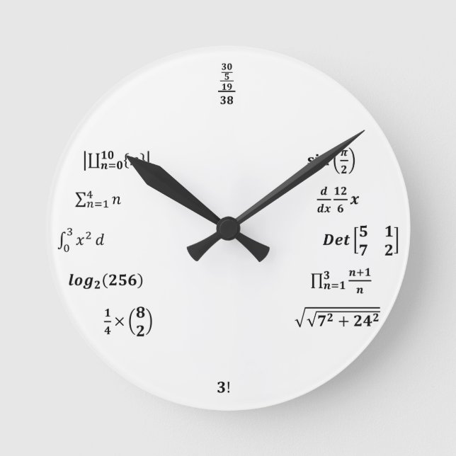 Relogio Calculos Engenharia Round Clock (Front)