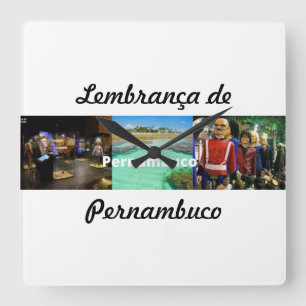Relogio lembrança de Pernambuco Square Wall Clock