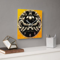 Reloj Cuadrado Time and illustrated art on your wa
