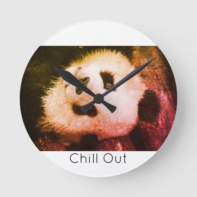 Reloj de pared Bear Panda Round Clock (Front)