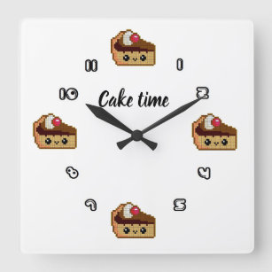 Reloj de pared cuadrado CAKE TIME Square Wall Clock