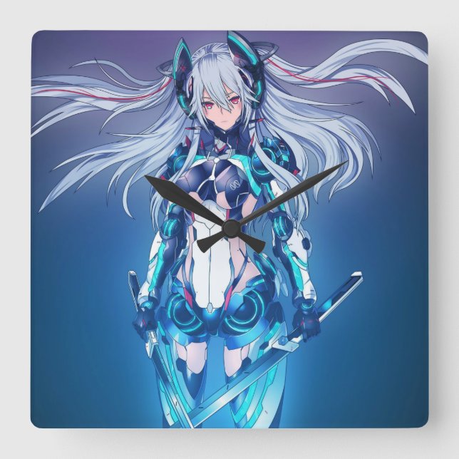 Reloj de pared de anime square wall clock (Front)