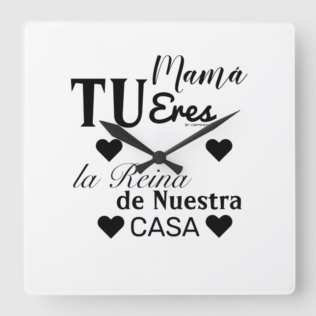reloj dia de la madre square wall clock (Front)