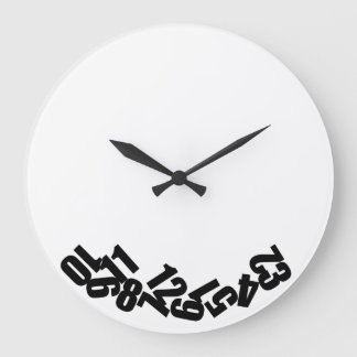Reloj gracioso Las horas del reloj se han caído Large Clock