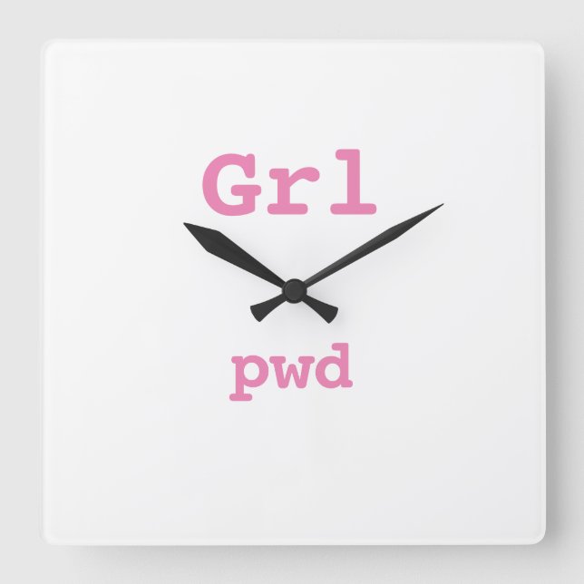 Reloj Grl pwd Square Wall Clock (Front)