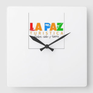 Reloj La Paz entre cielo y tierra Square Wall Clock