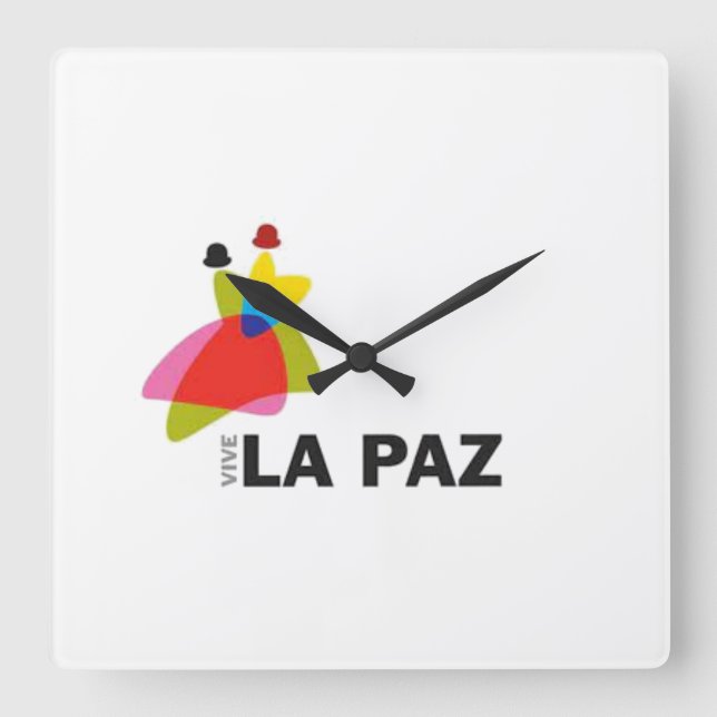 Reloj lives La Paz Square Wall Clock (Front)