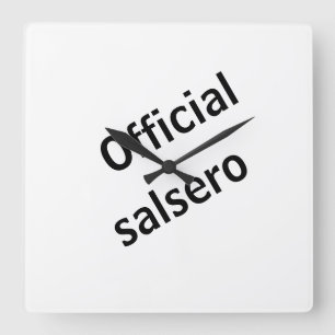 Reloj official salsero square wall clock