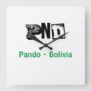 Reloj PND Pando Bolivia Square Wall Clock