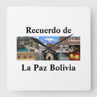 Reloj recuerdo woollen Peace Bolivia Square Wall Clock