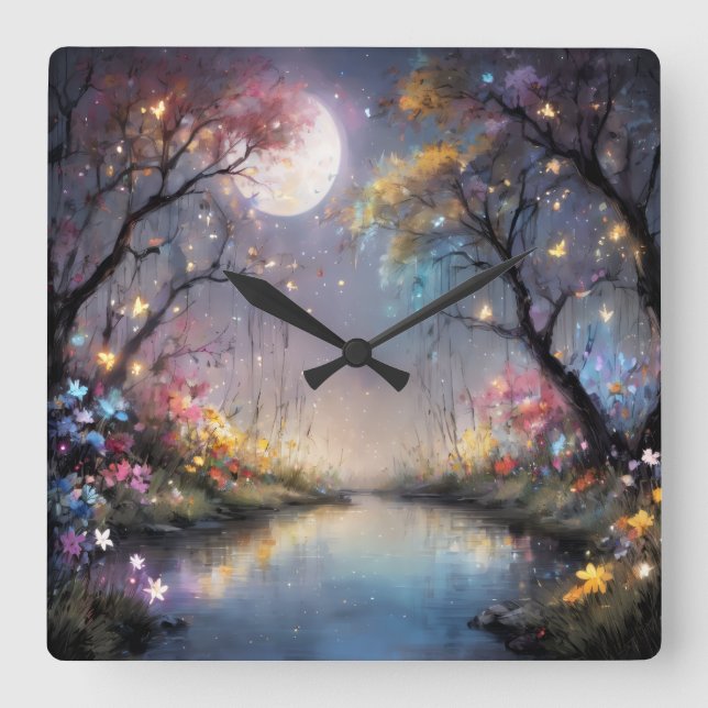 reloj square wall clock (Front)