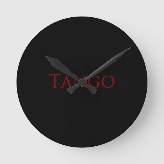 Reloj tango negro round clock (Front)