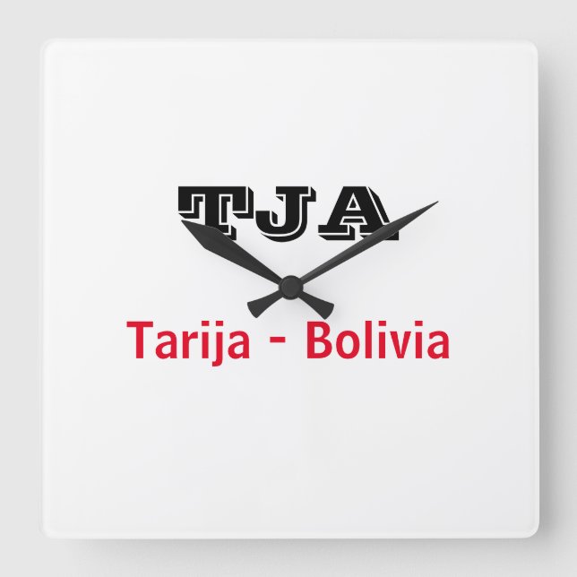 Reloj Tarija Bolivia Square Wall Clock (Front)