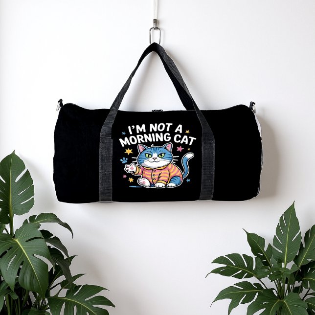 Reluctant Morning Feline Duffle Bag (Creator Uploaded)