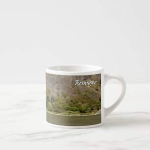 Remagen Rhine River Bridge Painting Effect Photo Espresso Cup