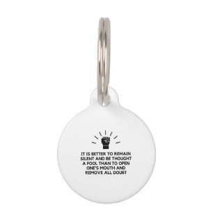 Remain silent pet tag