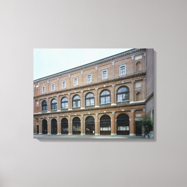 Remaining wing of a monastery, now the Academy of Canvas Print (Front)