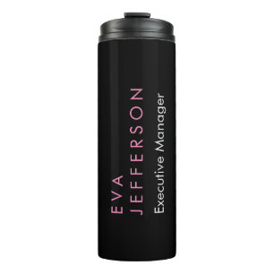 Remarkable elegant unique modern black plain thermal tumbler